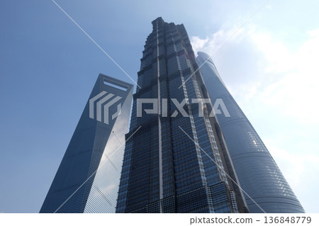 Shanghai World financial center skyscrapers, China 136848779