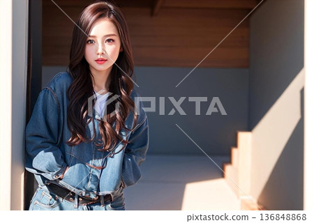 站在樓梯上的女人 136848868