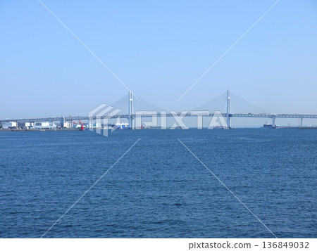 Bay Bridge under a clear blue sky Bay Bridge under a clear blue sky 136849032