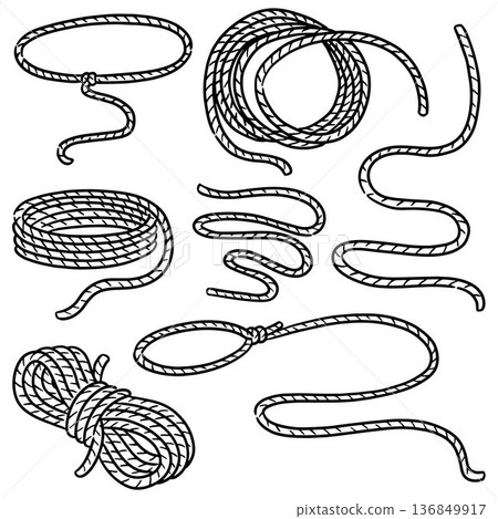 vector set of rope vector set of rope 136849917