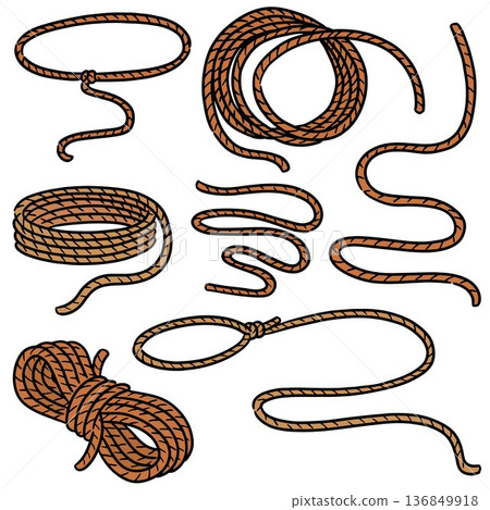 vector set of rope vector set of rope 136849918
