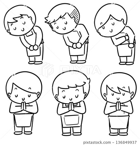 vector set of people feeling thankful vector set of people feeling thankful 136849937