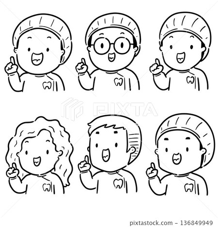 vector set of dentist vector set of dentist 136849949