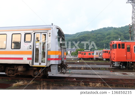 Former Tsuyama Railway Department: On the storage track of the Tsuyama Station siding (Tsuyama City, Okayama Prefecture) Former Tsuyama Railway Department: On the storage track of the Tsuyama Station siding (Tsuyama City, Okayama Prefecture) 136850235
