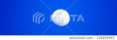 Moonscape floating in the night sky 136850443