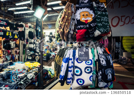 Tel Aviv, Israel, January 5, 2026 Daily life and morning bustle at the Carmel Market (Shuk HaCarmel Tel Aviv, Israel, January 5, 2026 Daily life and morning bustle at the Carmel Market (Shuk HaCarmel 136850518
