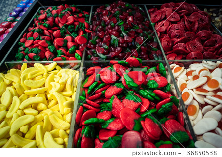 Tel Aviv, Israel, January 5, 2026 Daily life and morning bustle at the Carmel Market (Shuk HaCarmel 136850538