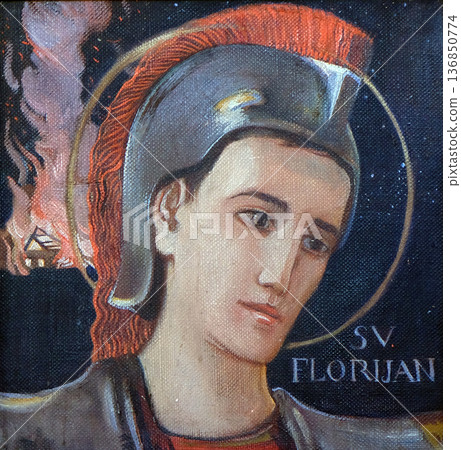 Saint Florian, Parish church of the Holy Trinity in Krasic, Croatia Saint Florian, Parish church of the Holy Trinity in Krasic, Croatia 136850774