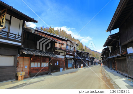 【長野縣】晴天的奈良井宿街道 【長野縣】晴天的奈良井宿街道 136850831