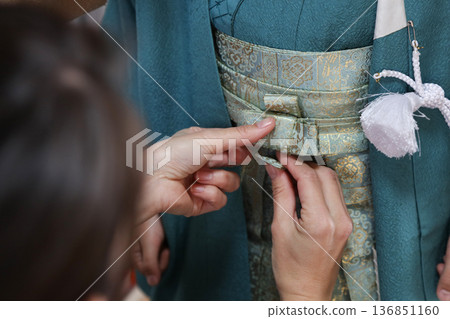 穿著和服的男孩 - Shichi-Go-San 圖像 136851160