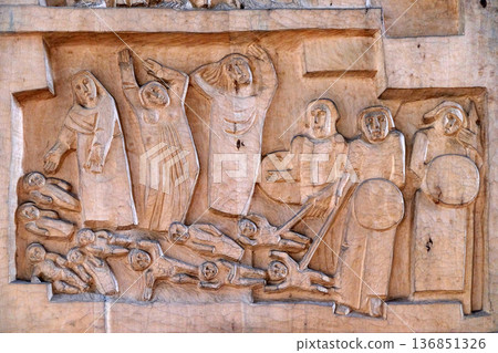 Slaughter of the innocents, Saint Lawrence church in Kleinostheim, Germany Slaughter of the innocents, Saint Lawrence church in Kleinostheim, Germany 136851326