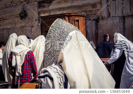 Jerusalem, Israel - February 18, 2026 General view of the Western Wall plaza in Jerusalem 136851649