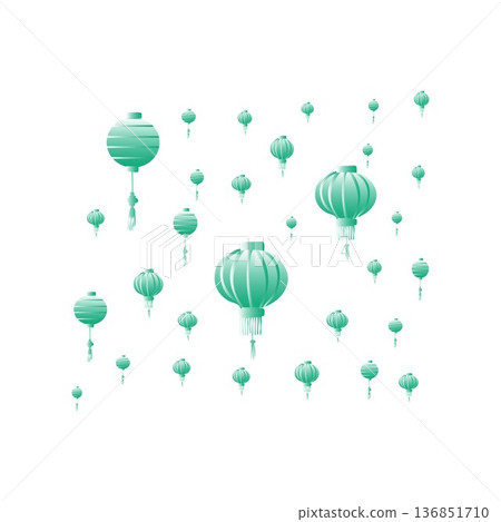Lantern Festival Collection for Festivals  free vector illustration 136851710