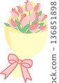 Illustration of a tulip bouquet 136851898