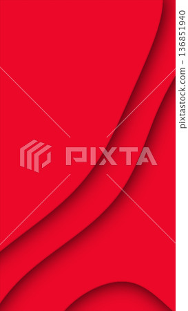 Minimal red abstract background with smooth curved layers and soft shadows, modern paper-cut style design with copy space Minimal red abstract background with smooth curved layers and soft shadows, modern paper-cut style design with copy space 136851940