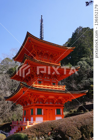Chofukuji Temple is a Shingon Buddhist temple that is home to the oldest wooden three-story pagoda in Okayama Prefecture. Chofukuji Temple is a Shingon Buddhist temple that is home to the oldest wooden three-story pagoda in Okayama Prefecture. 136852179