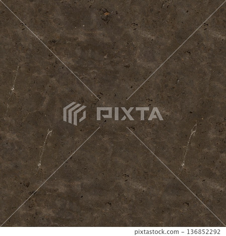 Dark brown marble texture with natural pattern. Seamless square background, tile ready. 136852292