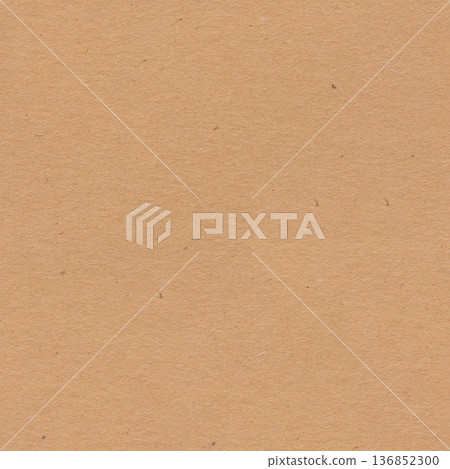 Crumpled art plain paper craft texture. Seamless square background, tile ready. 136852300