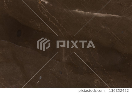 Dark brown marble background. Brown marble texture. 136852422