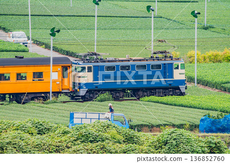 Scenery around Nukuri Station on the Oigawa Railway in Shimada City (Shizuoka Prefecture) 136852760