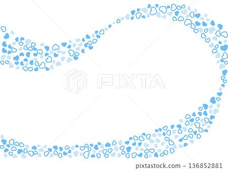 Heart pattern background Blue 3 colors border and solid color heart Heart pattern background Blue 3 colors border and solid color heart 136852881