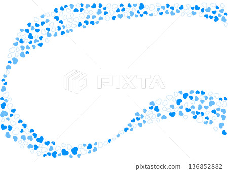 Heart pattern background Blue 3 colors border and solid color heart 136852882