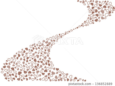 Heart pattern background Brown 3 colors border and solid color heart Heart pattern background Brown 3 colors border and solid color heart 136852889