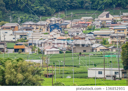 Streetscape around Nukuri Station on the Oigawa Railway in Shimada City (Shizuoka Prefecture) 136852931