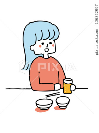一個女人獨自喝酒 一個女人獨自喝酒 136852997