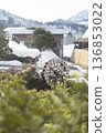 A waterwheel in the snowy village: Winter life in Shirakawa-go 136853022