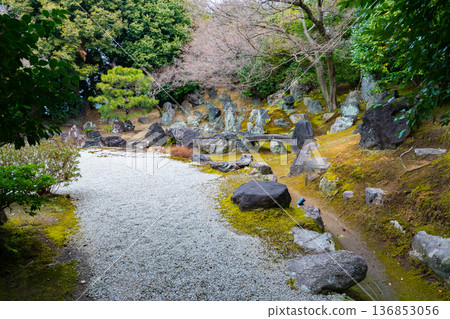 京都市東山區圓德院的枯山水庭園 京都市東山區圓德院的枯山水庭園 136853056