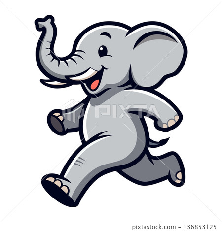 elephant mascot logo design vector template 136853125