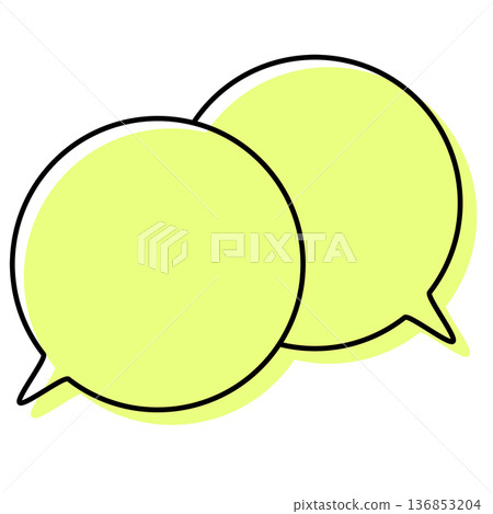 Simple, misaligned speech bubbles, overlapping conversations Simple, misaligned speech bubbles, overlapping conversations 136853204