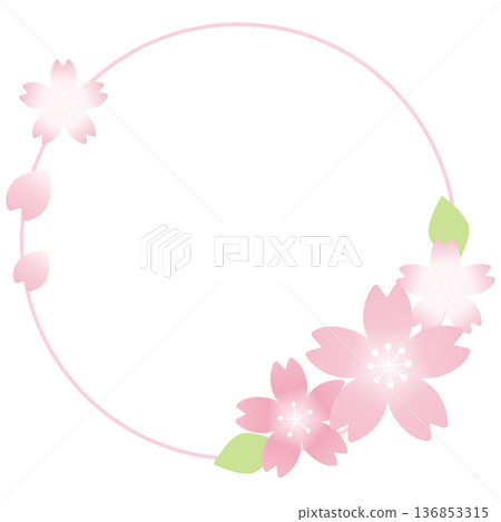 框架與散落的櫻花花瓣 框架與散落的櫻花花瓣 136853315