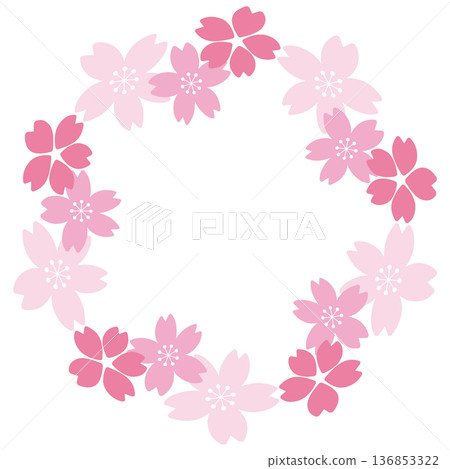 Simple cherry blossom frame Simple cherry blossom frame 136853322