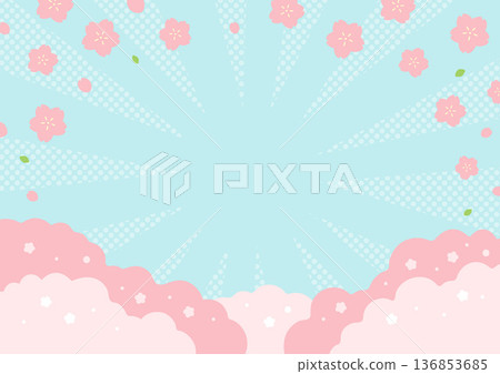 Spring background with cherry blossoms in full bloom 136853685