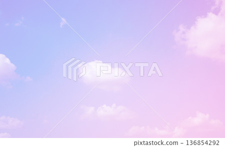 Beautiful clouds and blue sky with pastel color 136854292