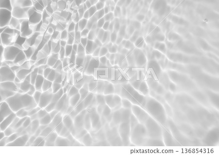 Abstract white transparent water shadow surface texture natural ripple background 136854316