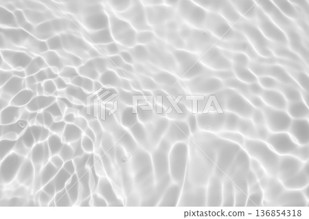 Abstract white transparent water shadow surface texture natural ripple background 136854318