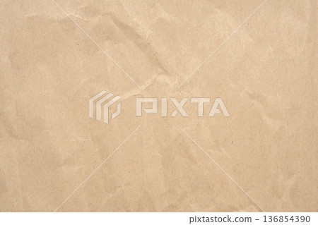 Abstract crumpled and creased recycle brown paper texture background Abstract crumpled and creased recycle brown paper texture background 136854390
