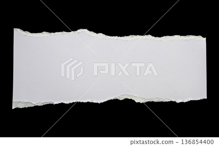 White ripped paper torn edges strips isolated on black background White ripped paper torn edges strips isolated on black background 136854400