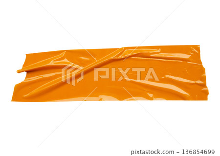Brown adhesive tape isolated on white background Brown adhesive tape isolated on white background 136854699