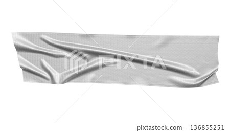 Gray adhesive sticky tape isolated on white background 136855251