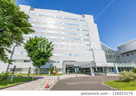 晴空下的北海道帶廣市政府大樓 136855274