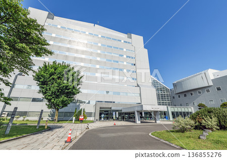 晴空下的北海道帶廣市政府大樓 136855276