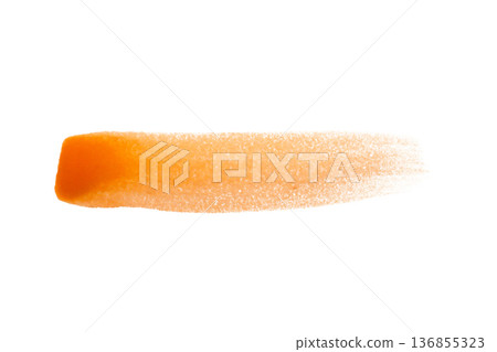 Orange brush stroke isolated on white background Orange brush stroke isolated on white background 136855323