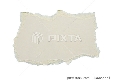 White ripped paper torn edges strips isolated on white background 136855331