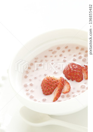 Strawberry Tapioca Milk Strawberry Tapioca Milk 136855482