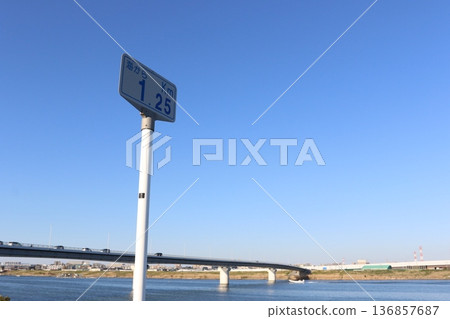 距大海（江戶川洩水道）1.25km 136857687