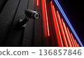 CCTV and neon lines 136857846